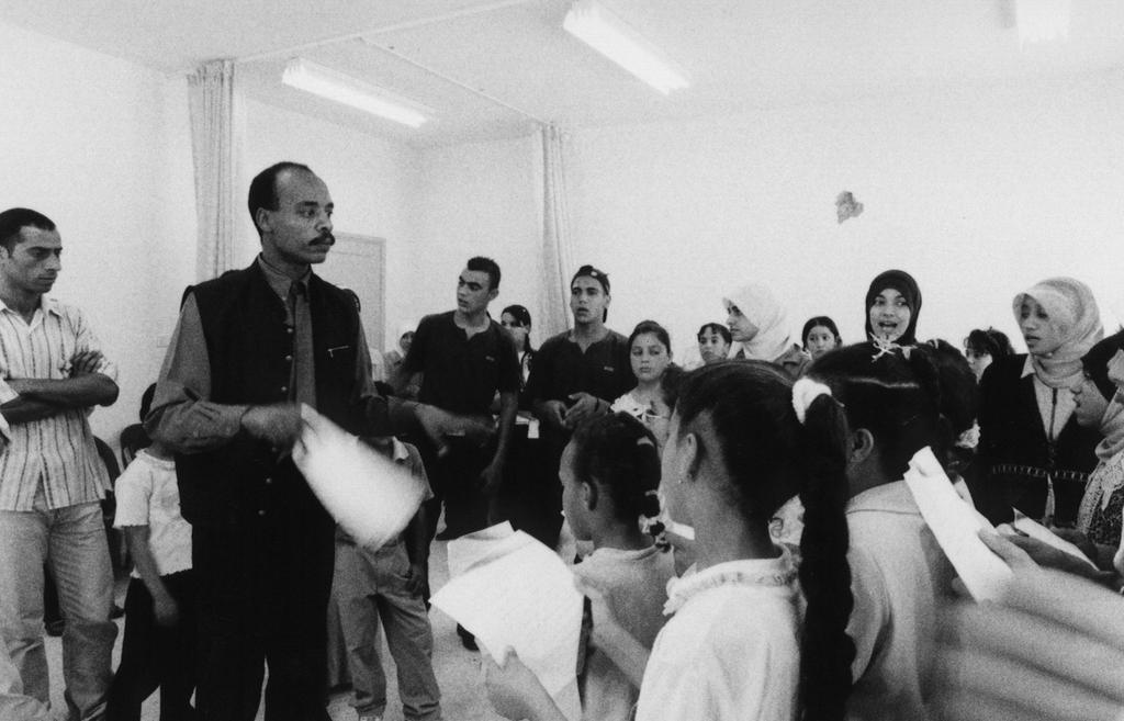 Askar refugee camp, choir class