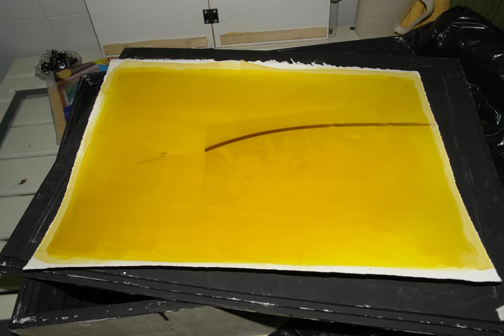 Sensitive sheet after exposure