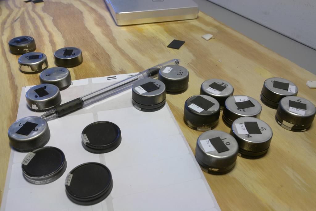 SoFiET-VII cameras labeled and ready for loading