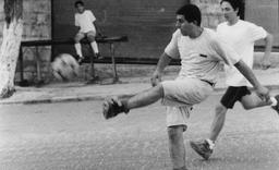 Soccer match on a curfew break