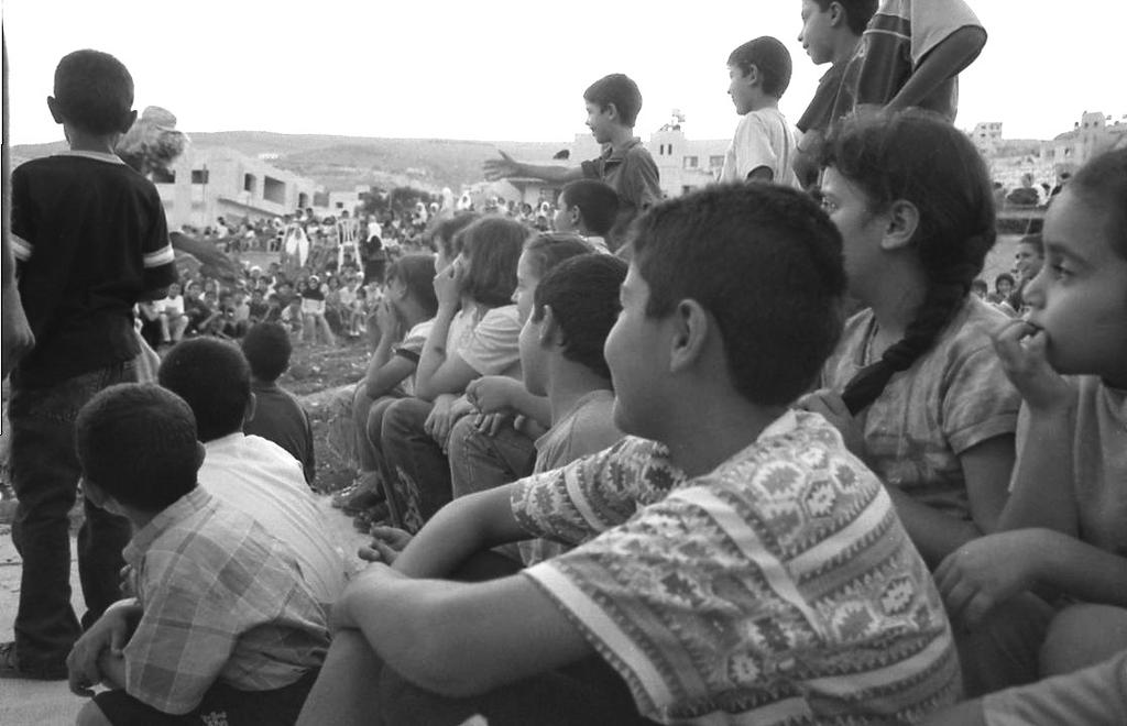 Kids at a street performance